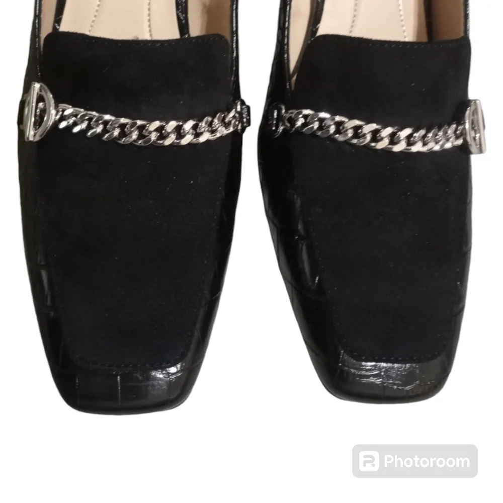 The Limited Benton Block Heel Loafer Black 9.5 M - Picture 3 of 15